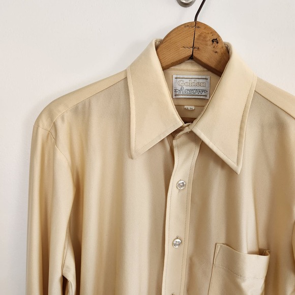 70s Golden Arrow Button Up L - Picture 3 of 8